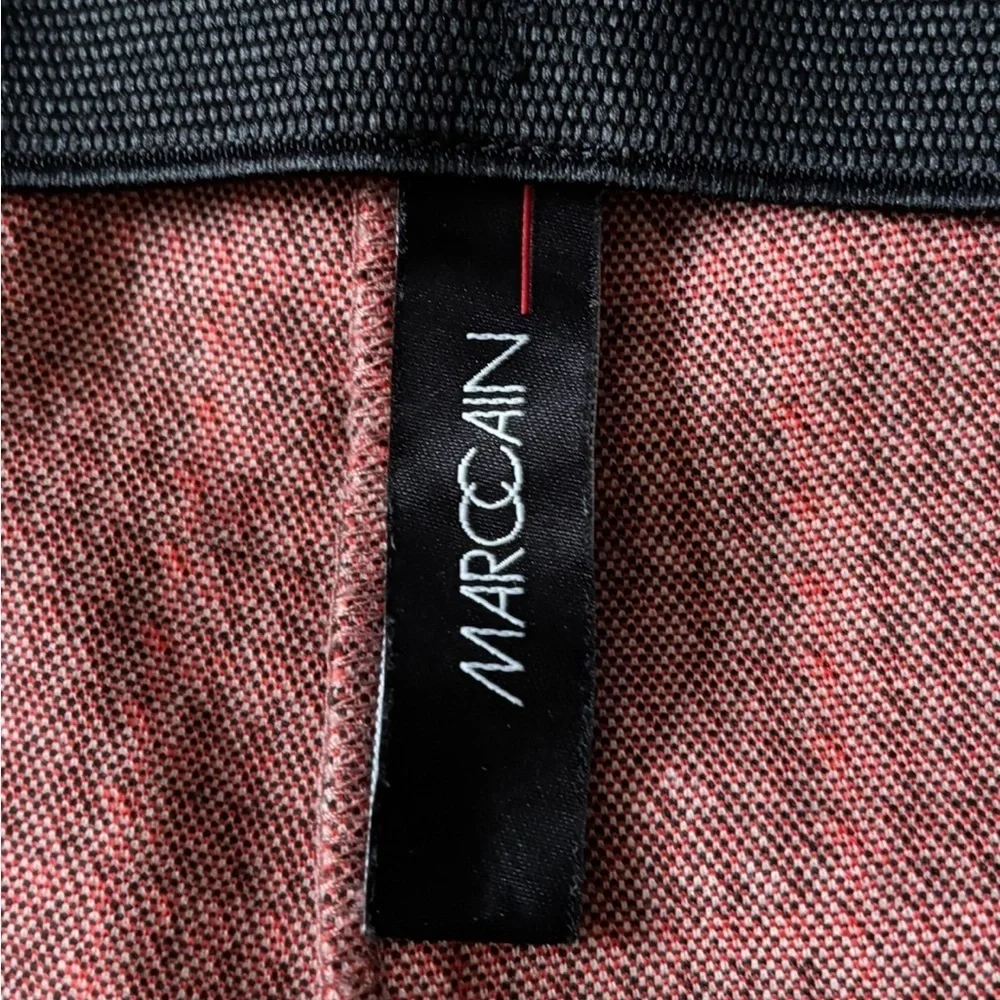 Marc Cain Women’s Houndstooth Pattern Dress Pants with Red Side Accents Size 4 - Picture 4 of 11